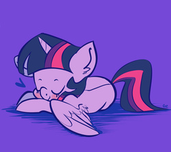 Size: 1280x1138 | Tagged: safe, artist:adroitart, twilight sparkle, alicorn, pony, g4, blushing, eyes closed, female, heart, mare, simple background, sleeping, solo, twilight sparkle (alicorn)