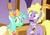 Size: 1182x821 | Tagged: source needed, useless source url, safe, edit, edited screencap, screencap, lyra heartstrings, lyrica lilac, g4, make new friends but keep discord, my little pony: friendship is magic, background pony, bow, clothes, cropped, dress, duo, hair bow, inverted mouth