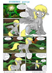 Size: 5784x8176 | Tagged: safe, artist:jeremy3, derpy hooves, pegasus, pony, comic:everfree, g4, absurd resolution, comic, female, i believe i can fly, injured, mare, r. kelly, song reference, splint