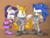 Size: 733x558 | Tagged: dead source, safe, artist:atomiclance, rarity, mobian, anthro, plantigrade anthro, g4, crossover, group, male, miles "tails" prower, sonic the hedgehog, sonic the hedgehog (series), sonicified