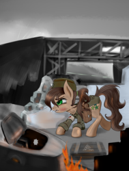 Size: 2500x3300 | Tagged: safe, artist:drafthoof, oc, oc only, oc:jade verdi, pony, high res, military, solo