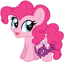 Size: 990x957 | Tagged: safe, artist:lupulrafinat, pinkie pie, g4, chibi, female, smiling, solo