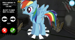 Size: 679x365 | Tagged: safe, rainbow dash, g4, 1000 hours in lightshot, 3d, barely pony related, game, raptor rpg mmo, screenshot by lightshot