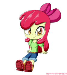 Size: 1700x1900 | Tagged: safe, artist:graytyphoon, apple bloom, equestria girls, g4, female, simple background, solo, white background
