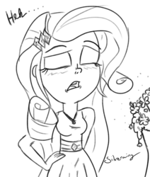 Size: 6000x7071 | Tagged: safe, artist:silverwing, rarity, equestria girls, g4, absurd resolution, bouquet, female, flower, pre sneeze, sneezing fetish, solo