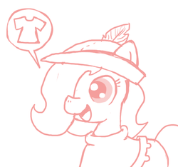 Size: 640x600 | Tagged: safe, artist:ficficponyfic, oc, oc only, oc:emerald jewel, earth pony, pony, colt quest, child, clothes, colt, foal, hat, male, shirt, smiling, solo, story included