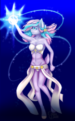 Size: 2500x4000 | Tagged: safe, artist:chromadraws, anthro, armpits, female, janacosplay, pixieporo, solo