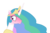 Size: 900x594 | Tagged: safe, artist:queencold, princess celestia, pony, g4, blushing, blushing profusely, female, mare, simple background, solo, transparent background