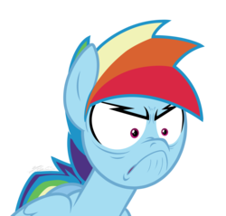 Size: 2575x2464 | Tagged: safe, artist:nolycs, rainbow dash, g4, do i look angry, high res, rainbow blitz, rule 63, simple background, solo, transparent background, vector