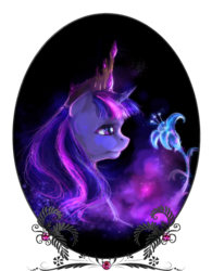 Size: 1024x1313 | Tagged: safe, artist:elkaart, twilight sparkle, alicorn, pony, g4, elements of harmony, female, flower, mare, portrait, solo, twilight sparkle (alicorn)