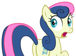 Size: 3422x2519 | Tagged: safe, artist:sketchmcreations, bon bon, sweetie drops, g4, the mane attraction, bon butt, butt, caught, high res, looking back, open mouth, plot, shocked, simple background, transparent background, vector