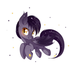 Size: 1000x1000 | Tagged: safe, artist:ipun, oc, oc only, bat pony, pony, blushing, fangs, looking at you, male, simple background, solo, stallion, starry eyes, transparent background, wingding eyes
