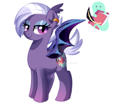 Size: 1600x1318 | Tagged: safe, artist:spookyle, oc, oc only, bat pony, pony, bat pony oc, cutie mark background, ear piercing, earring, jewelry, piercing, simple background, solo, transparent background