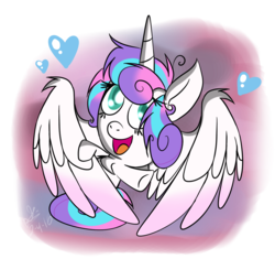 Size: 1138x1070 | Tagged: safe, artist:daisy-dictator, princess flurry heart, g4, season 6, cute, female, filly, fluffy, heart, signature, solo