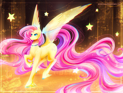 Size: 2922x2222 | Tagged: safe, artist:koveliana, fluttershy, g4, chromatic aberration, color porn, female, high res, solo