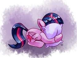 Size: 1411x1056 | Tagged: dead source, safe, artist:lightof-dawn, twilight sparkle, alicorn, pony, g4, bored, covering face, female, mare, pillow, solo, twilight sparkle (alicorn), whitediamonds-ish