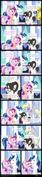 Size: 800x3320 | Tagged: safe, artist:dm29, derpy hooves, princess cadance, princess flurry heart, raven, shining armor, pegasus, pony, g4, season 6, baby talk, comic, conspiracy, dun dun dun, female, mare