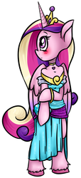 Size: 409x894 | Tagged: safe, artist:theluckyangel, princess cadance, pony, semi-anthro, g4, bipedal, clothes, cute, cutedance, dress, female, solo, unshorn fetlocks