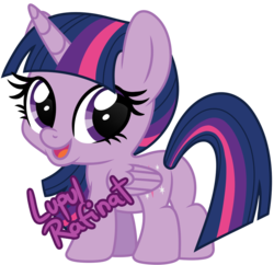 Size: 990x957 | Tagged: safe, artist:lupulrafinat, twilight sparkle, alicorn, pony, g4, chibi, cute, female, filly, filly twilight sparkle, mare, solo, twiabetes, twilight sparkle (alicorn)