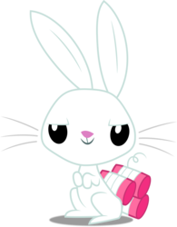 Size: 3898x5000 | Tagged: safe, artist:dashiesparkle, angel bunny, rabbit, g4, just for sidekicks, angel is a bunny bastard, angelbetes, cute, evil smile, male, simple background, smug, solo, transparent background, vector
