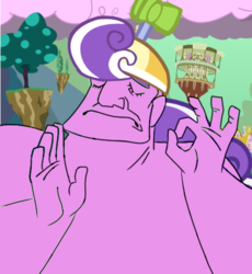 Size: 557x605 | Tagged: safe, screwball, g4, exploitable meme, meme, pacha, the emperor's new groove, when x just right