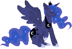 Size: 476x329 | Tagged: safe, artist:artistgoat, princess luna, alicorn, pony, g4, eyes closed, female, gif, mare, non-animated gif, simple background, smiling, solo, transparent background