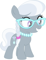 Size: 2072x2684 | Tagged: safe, artist:shaelynn-t, silver spoon, g4, female, glasses, high res, necklace, simple background, solo, white background