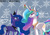 Size: 2400x1700 | Tagged: safe, artist:oloxbangxolo, princess celestia, princess luna, g4, blushing, horn, implied princest, mistletoe, mistletoe horn