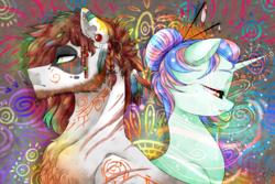 Size: 1800x1200 | Tagged: safe, artist:dragonfoxgirl, oc, oc only, oc:ninfa, oc:verdant shine