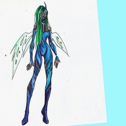 Size: 1080x1080 | Tagged: safe, artist:ilikeeatopalminerals, queen chrysalis, human, g4, female, horn, horned humanization, humanized, simple background, skinny, solo, thin, white background, winged humanization