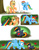 Size: 843x1089 | Tagged: safe, artist:royalrainbow51, applejack, rainbow dash, oc, oc:sparks, bat pony, pony, g4, adopted offspring, apple, apple core, comic, foal, food, parent:applejack, parent:rainbow dash, parents:appledash