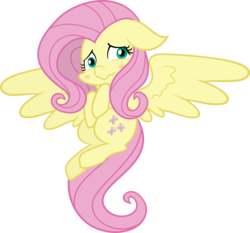 Size: 6000x5603 | Tagged: safe, artist:sharmie, artist:slb94, fluttershy, g4, absurd resolution, female, floppy ears, looking at you, nervous, scared, simple background, solo, spread wings, transparent background, uncomfortable, vector