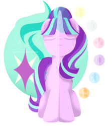 Size: 1024x1149 | Tagged: safe, artist:wavecipher, starlight glimmer, pony, unicorn, g4, cutie mark, eyes closed, female, s5 starlight, solo