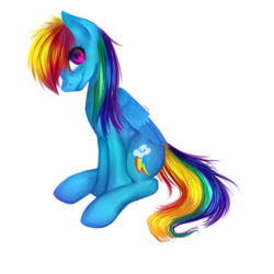 Size: 1000x1000 | Tagged: safe, artist:n0m1, rainbow dash, g4, cute, dashabetes, female, looking at you, solo, wings
