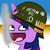 Size: 138x138 | Tagged: safe, twilight sparkle, dragon quest, g4, army, awesome face, badass, born to x, cigarette, female, full metal jacket, helmet, military, parody, picture for breezies, reaction image, smoking, solo