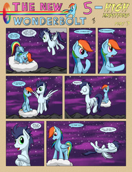 Size: 1600x2080 | Tagged: safe, artist:marmorexx, rainbow dash, soarin', pony, comic:the new wonderbolt, g4, cloud, comic, female, flying, male, ship:soarindash, shipping, straight