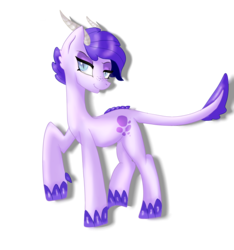 Size: 2336x2500 | Tagged: safe, artist:elision3, oc, oc only, oc:crystal clarity, dracony, hybrid, kilalaverse, high res, interspecies offspring, offspring, parent:rarity, parent:spike, parents:sparity, simple background, solo, transparent background