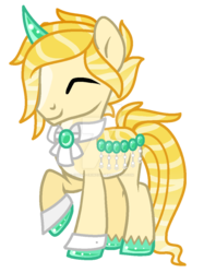 Size: 800x1070 | Tagged: safe, artist:cherri-crimzon, oc, oc only, oc:champagne, original species, pond pony, pony, unicorn, deviantart watermark, eyes closed, male, obtrusive watermark, simple background, solo, transparent background, watermark