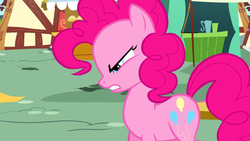 Size: 1366x768 | Tagged: safe, screencap, pinkie pie, g4, griffon the brush off, female, solo