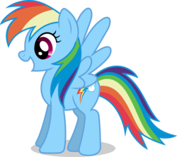 Size: 8325x7400 | Tagged: safe, artist:luckreza8, rainbow dash, g4, absurd resolution, female, happy, simple background, solo, transparent background, vector