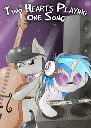 Size: 1500x2100 | Tagged: safe, artist:feather, dj pon-3, octavia melody, vinyl scratch, g4, female, hearts and hooves day cards, lesbian, ship:scratchtavia, shipping, valentine