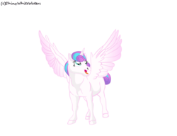 Size: 800x615 | Tagged: safe, artist:sketch-shepherd, princess flurry heart, pony, g4, season 6, female, hoers, older, open mouth, realistic, simple background, solo, spread wings, transparent background