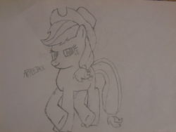 Size: 1024x768 | Tagged: safe, artist:brandonale, applejack, g4, female, solo, traditional art