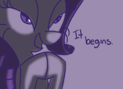 Size: 650x473 | Tagged: artist needed, safe, rarity, g4, evil, female, hooves, it begins, solo