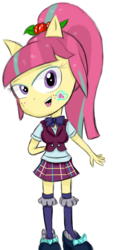 Size: 647x1370 | Tagged: safe, artist:mildockart, sour sweet, equestria girls, g4, my little pony equestria girls: friendship games, clothes, crystal prep academy, crystal prep academy uniform, cute, cutie mark, cutie mark on equestria girl, doll, equestria girls minis, female, looking at you, pony ears, school uniform, skirt, solo, sourbetes, toy