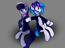 Size: 1400x1050 | Tagged: safe, artist:dixi3-qu44n, dj pon-3, octavia melody, vinyl scratch, g4