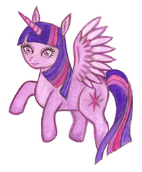 Size: 794x959 | Tagged: safe, artist:little-winged-angel, twilight sparkle, alicorn, pony, g4, female, mare, solo, twilight sparkle (alicorn), uncanny valley