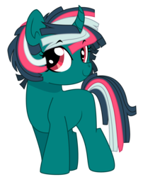 Size: 955x1180 | Tagged: safe, artist:dbkit, oc, oc only, oc:puzzlemint, pony, unicorn, curved horn, horn, offspring, parent:oc:silver locke, parent:twilight sparkle, parents:canon x oc, simple background, solo, transparent background