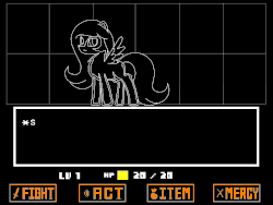 Size: 640x480 | Tagged: safe, artist:the-sheamus-mlp, oc, oc only, animated, crossover, ponysona, solo, undertale