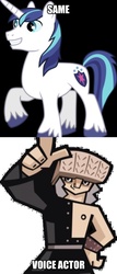 Size: 1364x3200 | Tagged: safe, shining armor, g4, exploitable meme, hero 108, lin chung, meme, same voice actor